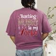 Music Teacher Teaching Music Is My Forte For Music Lovers Women's Comfort Colors T-Shirt Back Print Berry