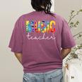 Music Teacher Tie Dye Appreciation Day Hello Back To School Men Women Women's Comfort Colors T-Shirt Back Print Berry Music Teacher Tie Dye Appreciation Day Hello Back To School Men Women Women's Comfort Colors T-Shirt Back Print Berry
