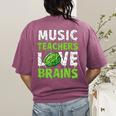 Music Teachers Love Brains Cute Teaching Halloween Women's Comfort Colors T-Shirt Back Print Berry Music Teachers Love Brains Cute Teaching Halloween Women's Comfort Colors T-Shirt Back Print Berry