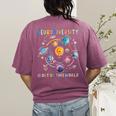Neurodiversity Is Out Of This World Space Autism Teacher Women's Comfort Colors T-Shirt Back Print Berry