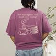 How Many Nights A Week Should You Be Reading 6-7 Teacher Fun Women's Comfort Colors T-Shirt Back Print Berry