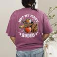 Not My First Rodeo Back To School Teacher Women's Comfort Colors T-Shirt Back Print Berry Not My First Rodeo Back To School Teacher Women's Comfort Colors T-Shirt Back Print Berry