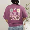 Nothing Beats 1st Grade Back To School Kids Teachers Women's Comfort Colors T-Shirt Back Print Berry Nothing Beats 1st Grade Back To School Kids Teachers Women's Comfort Colors T-Shirt Back Print Berry