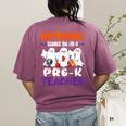 Nothing Scares Me I'm A Pre-K Teacher Halloween Ghosts Women's Comfort Colors T-Shirt Back Print Berry Nothing Scares Me I'm A Pre-K Teacher Halloween Ghosts Women's Comfort Colors T-Shirt Back Print Berry