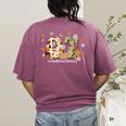 Occupational Therapy Fall Autumn Pumpkin Flower OTA Teacher Women's Comfort Colors T-Shirt Back Print Berry