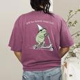 Off To Teach English Scooter Frog ESL Teacher Literature Women's Comfort Colors T-Shirt Back Print Berry