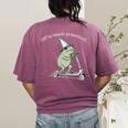 Off To Teach Preschool Pre-K Teacher Back To School Frog Women's Comfort Colors T-Shirt Back Print Berry