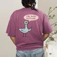 Oh Hello First Graders Cute Pigeon 1st Grade Teacher Women's Comfort Colors T-Shirt Back Print Berry