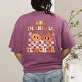 One Thankful Teacher Fall Leaves Thanksgiving Retro Women's Comfort Colors T-Shirt Back Print Berry One Thankful Teacher Fall Leaves Thanksgiving Retro Women's Comfort Colors T-Shirt Back Print Berry