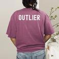 Outlier Statistics Teacher Statistics Data Science Men Women Kids Women's Comfort Colors T-Shirt Back Print Berry