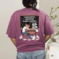 Overworked Underpaid Always Grading Teacher Women's Comfort Colors T-Shirt Back Print Berry