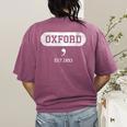 Oxford Comma English Teacher Shirt T-Shirt Women's Comfort Colors T-Shirt Back Print Berry Oxford Comma English Teacher Shirt T-Shirt Women's Comfort Colors T-Shirt Back Print Berry