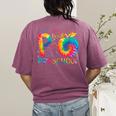P Is For Preschool Tie Dye Back To School Teacher Men Women Girls Kids Women's Comfort Colors T-Shirt Back Print Berry