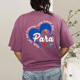Para Heart Teacher Paraprofessional School Appreciation Women's Comfort Colors T-Shirt Back Print Berry Para Heart Teacher Paraprofessional School Appreciation Women's Comfort Colors T-Shirt Back Print Berry