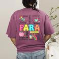 Para Paraprofessional Paraeducator Teacher Back To School Women's Comfort Colors T-Shirt Back Print Berry
