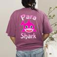 Para Shark Paraprofessional Female Teacher Women's Comfort Colors T-Shirt Back Print Berry Para Shark Paraprofessional Female Teacher Women's Comfort Colors T-Shirt Back Print Berry
