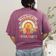 Paraprofessional Para Life Sun Flower Teacher Back To School Women's Comfort Colors T-Shirt Back Print Berry