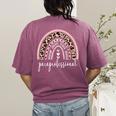 Paraprofessional Rainbow Para Teacher Parapro Women's Comfort Colors T-Shirt Back Print Berry Paraprofessional Rainbow Para Teacher Parapro Women's Comfort Colors T-Shirt Back Print Berry