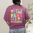 Paras Make It Possible Paraprofessional Paraeducator Teacher Women's Comfort Colors T-Shirt Back Print Berry Paras Make It Possible Paraprofessional Paraeducator Teacher Women's Comfort Colors T-Shirt Back Print Berry