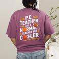 PE Coach PE Teacher Like Normal Teacher But Cooler Women's Comfort Colors T-Shirt Back Print Berry