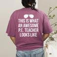 PE Teacher Sunglasses What Awesome Looks Like Women's Comfort Colors T-Shirt Back Print Berry PE Teacher Sunglasses What Awesome Looks Like Women's Comfort Colors T-Shirt Back Print Berry