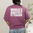 PE Teacher Women's Comfort Colors T-Shirt Back Print Berry PE Teacher Women's Comfort Colors T-Shirt Back Print Berry