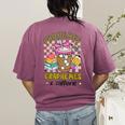 Phonemes Graphemes Caffeine Back To School Reading Teacher Women's Comfort Colors T-Shirt Back Print Berry
