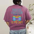 Physical Education Is My Jam PE Teacher Women's Comfort Colors T-Shirt Back Print Berry