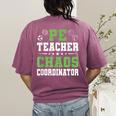 Physical Education PE Teacher School Women's Comfort Colors T-Shirt Back Print Berry