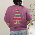 Physics Teacher Christmas Elf Christmas Cheer Women's Comfort Colors T-Shirt Back Print Berry