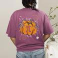 Pi Day Pumpkin Pi Math Teacher Halloween Costume Women's Comfort Colors T-Shirt Back Print Berry