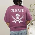 Pi Day Pi Rate Pirate For Teachers Women's Comfort Colors T-Shirt Back Print Berry