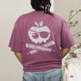Pirate Teacher Women's Comfort Colors T-Shirt Back Print Berry