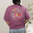 Pre-K Dream Team Back To School Teacher Flower Women's Comfort Colors T-Shirt Back Print Berry Pre-K Dream Team Back To School Teacher Flower Women's Comfort Colors T-Shirt Back Print Berry