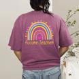 Pre-K Preschool Kindergarten Future Teacher Rainbow Women's Comfort Colors T-Shirt Back Print Berry Pre-K Preschool Kindergarten Future Teacher Rainbow Women's Comfort Colors T-Shirt Back Print Berry