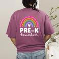 Pre-K Teacher Cute Pre Kindergarten For Teachers Rainbow For Men Women Kids Women's Comfort Colors T-Shirt Back Print Berry Pre-K Teacher Cute Pre Kindergarten For Teachers Rainbow For Men Women Kids Women's Comfort Colors T-Shirt Back Print Berry