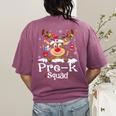 Pre-k Teacher Squad Reindeer Teacher Christmas Women's Comfort Colors T-Shirt Back Print Berry Pre-k Teacher Squad Reindeer Teacher Christmas Women's Comfort Colors T-Shirt Back Print Berry