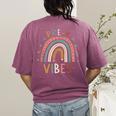 Pre K Vibes Back To School Student Teacher Women's Comfort Colors T-Shirt Back Print Berry Pre K Vibes Back To School Student Teacher Women's Comfort Colors T-Shirt Back Print Berry
