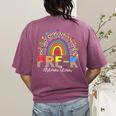 PreK Dream Team Leopard Rainbow Teacher Squad Back To School Women's Comfort Colors T-Shirt Back Print Berry PreK Dream Team Leopard Rainbow Teacher Squad Back To School Women's Comfort Colors T-Shirt Back Print Berry