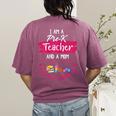 PreK Teacher Mom Shirt Preschool Teacher Mother For Women Women's Comfort Colors T-Shirt Back Print Berry