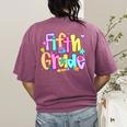 Preppy Fifth Grade Back To School 5th Grade Teacher Girl Boy Women's Comfort Colors T-Shirt Back Print Berry Preppy Fifth Grade Back To School 5th Grade Teacher Girl Boy Women's Comfort Colors T-Shirt Back Print Berry