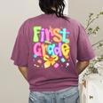 Preppy First Grade Back To School 1st Grade Teacher Girl Kid Women's Comfort Colors T-Shirt Back Print Berry Preppy First Grade Back To School 1st Grade Teacher Girl Kid Women's Comfort Colors T-Shirt Back Print Berry