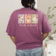Preppy Goose Teacher Trick Or Teach Halloween Teacher Goose Women's Comfort Colors T-Shirt Back Print Berry