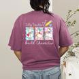 Preppy Silly Teacher Goose Build Character Back To School Women's Comfort Colors T-Shirt Back Print Berry Preppy Silly Teacher Goose Build Character Back To School Women's Comfort Colors T-Shirt Back Print Berry