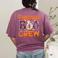 Preschool Boo Crew Preschool Halloween Teacher Women's Comfort Colors T-Shirt Back Print Berry Preschool Boo Crew Preschool Halloween Teacher Women's Comfort Colors T-Shirt Back Print Berry