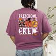Preschool Boo Crew Teacher Halloween Women's Comfort Colors T-Shirt Back Print Berry Preschool Boo Crew Teacher Halloween Women's Comfort Colors T-Shirt Back Print Berry