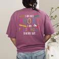 Preschool Teacher Short Pre-K Teacher Women's Comfort Colors T-Shirt Back Print Berry