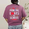 This Principal Loves Her School Teacher Appreciation Women's Comfort Colors T-Shirt Back Print Berry