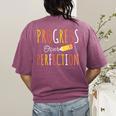Progress Over Perfection Teacher Pencil Back-To-School Women's Comfort Colors T-Shirt Back Print Berry Progress Over Perfection Teacher Pencil Back-To-School Women's Comfort Colors T-Shirt Back Print Berry