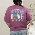 I Promise To Teach Love Hanukkah Chanukah Jewish Teacher Women's Comfort Colors T-Shirt Back Print Berry I Promise To Teach Love Hanukkah Chanukah Jewish Teacher Women's Comfort Colors T-Shirt Back Print Berry